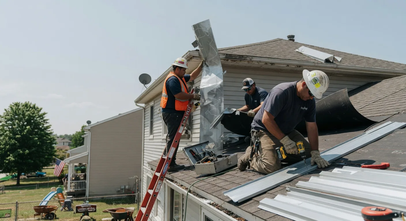 Storm Damage Metal Roof Repair in Starford, PA